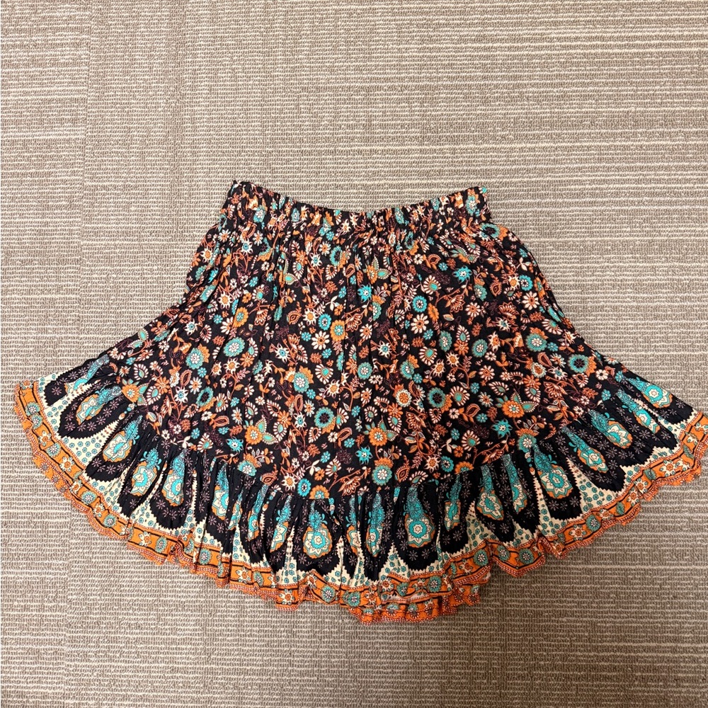 Mila black paisley skirt sz extra small